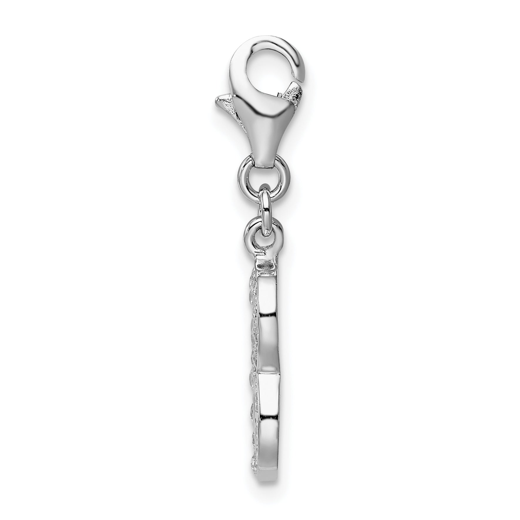 Sterling Silver 925 Number 8 Charm with Sparkling CZ Elegance Secondary image