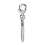 Amore La Vita Sterling Silver CZ Initial Charm with Lobster Clasp