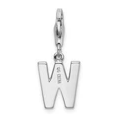 Amore La Vita Sterling Silver CZ Charm with Lobster Clasp