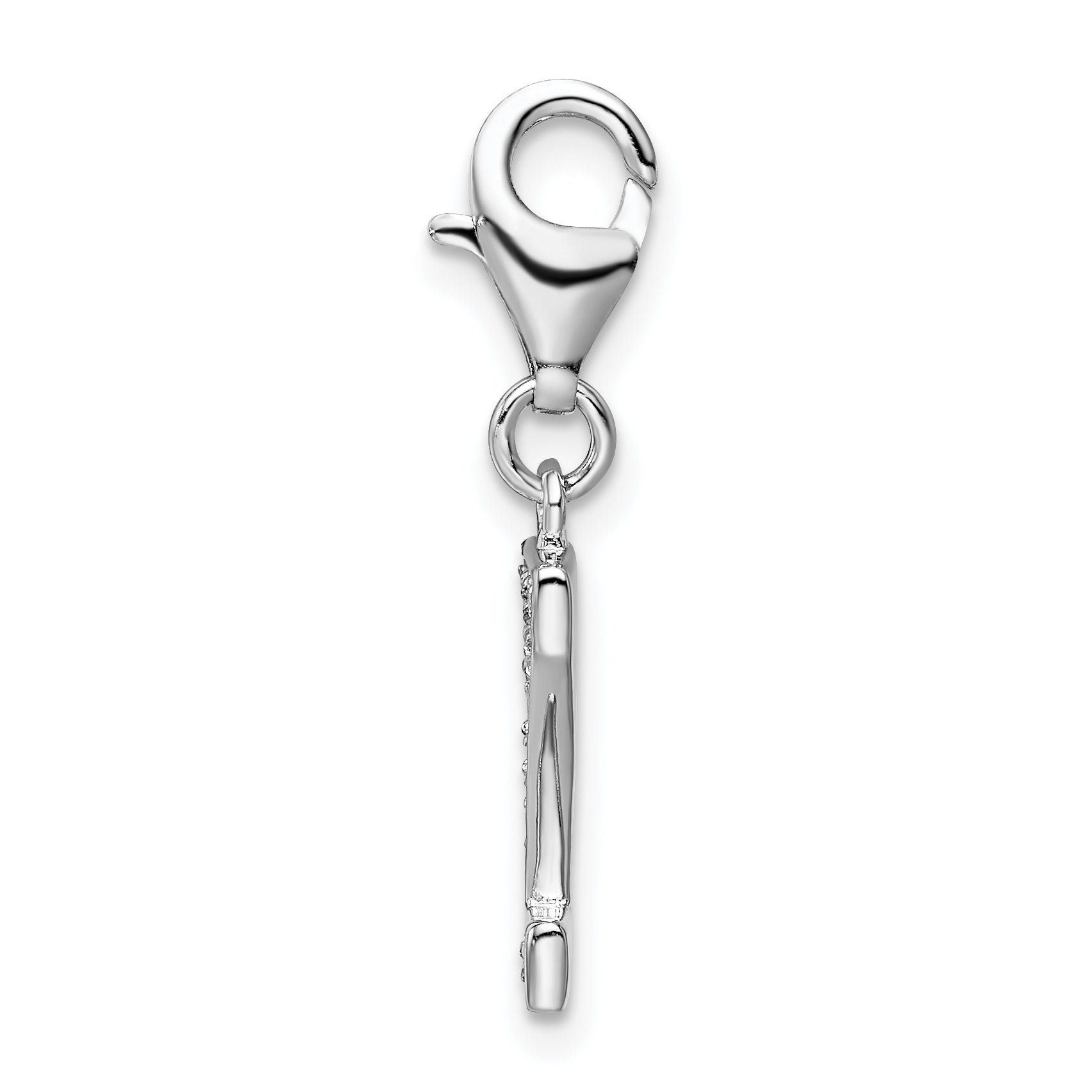 Sophia Jewelers Rhodium-Plated Sterling Silver CZ Initial ÃÂ¢Ã¢âÂ¬ÃÅZÃÂ¢Ã¢âÂ¬Ã¢âÂ¢ Charm Secondary image