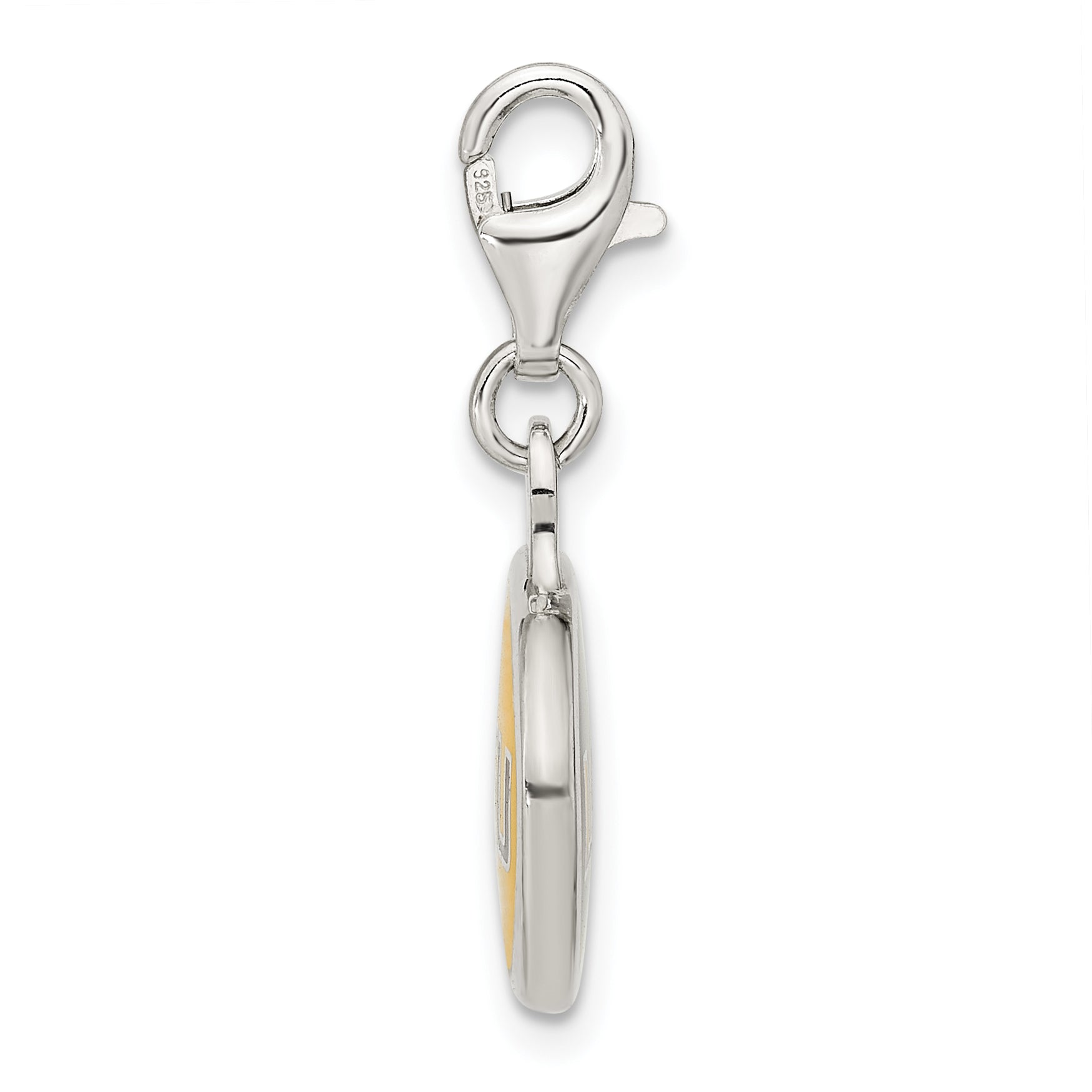 Sterling Silver LSU Enamel Charm with Lobster Clasp Secondary image