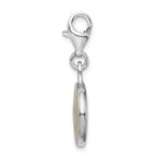 Sterling Silver University Charm with Enamel and Lobster Clasp