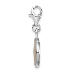 Sterling Silver University Charm with Enamel and Lobster Clasp