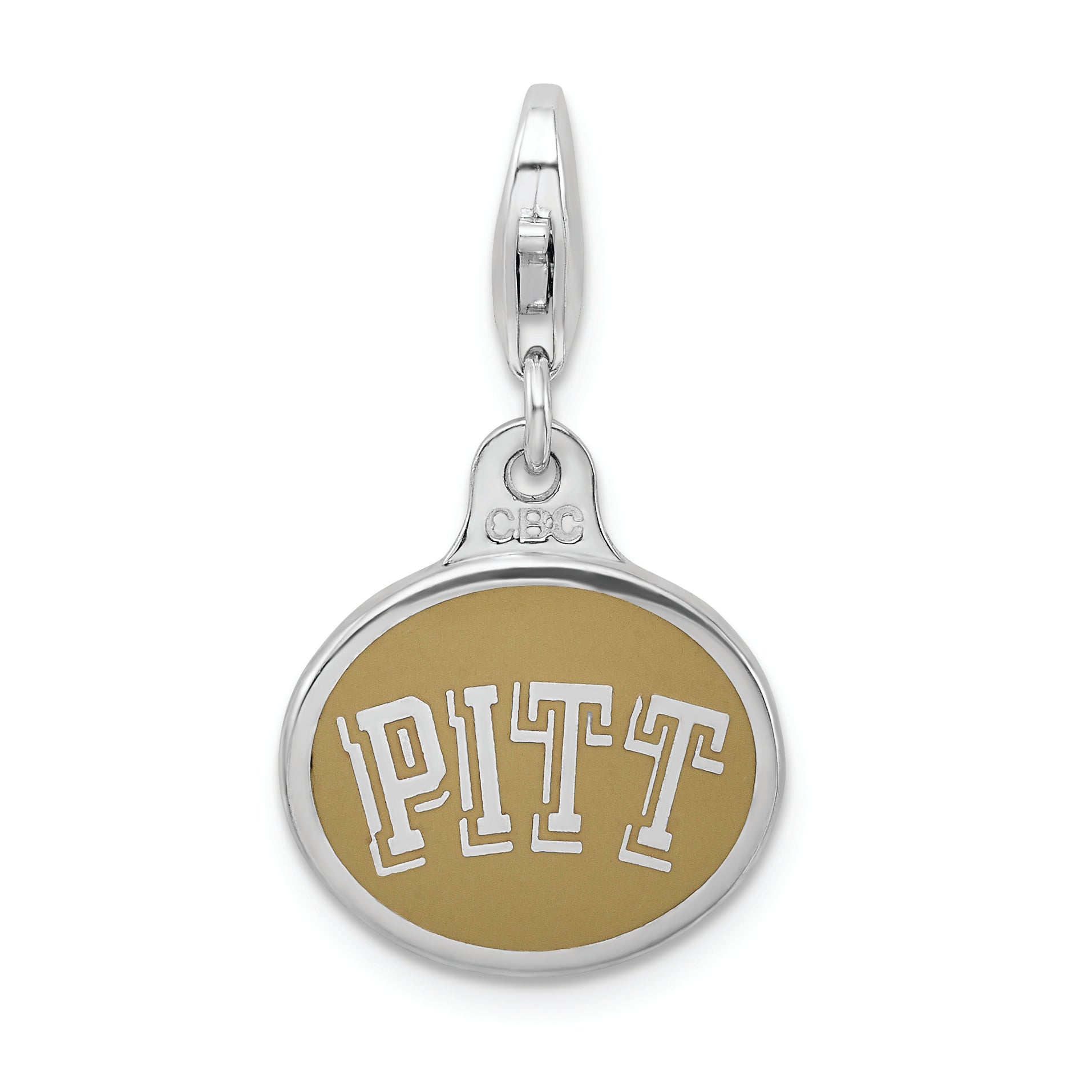 Sterling Silver Enamel Univ. of Pittsburgh w/ Lobster Clasp Charm Main image