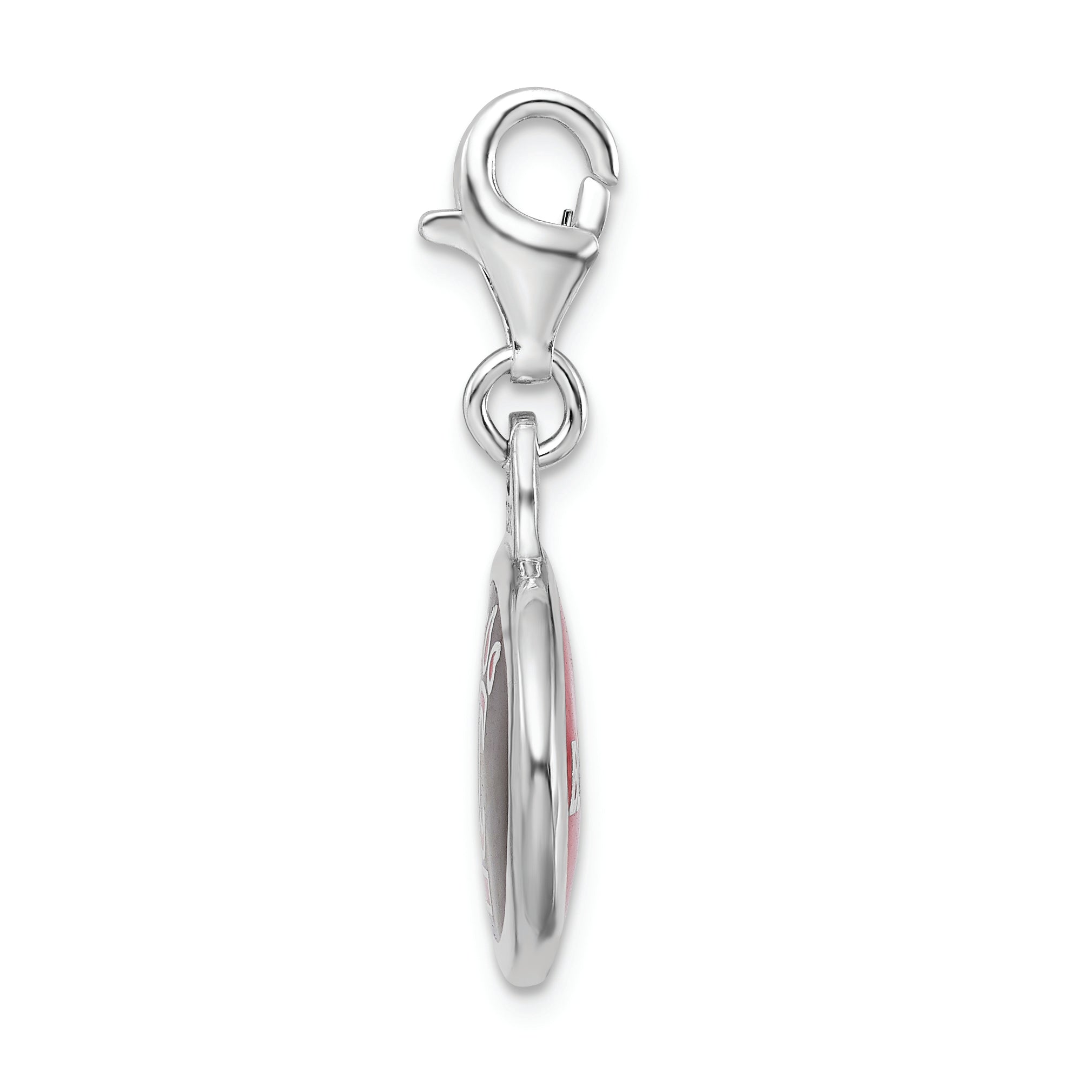 Sterling Silver 925 Cincinnati Enamel Charm with Lobster Clasp Secondary image