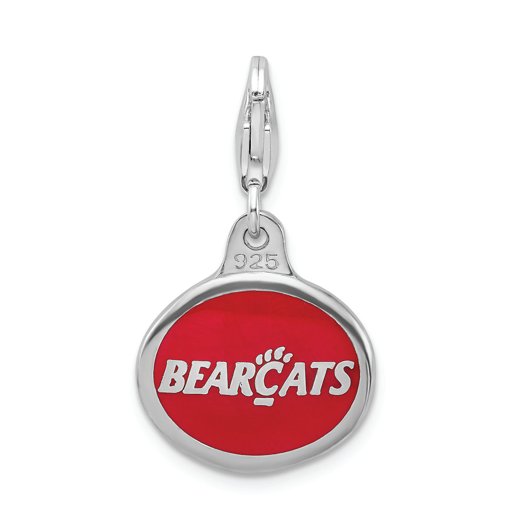 Sterling Silver 925 Cincinnati Enamel Charm with Lobster Clasp