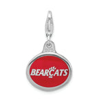 Sterling Silver 925 Cincinnati Enamel Charm with Lobster Clasp