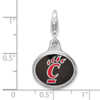 Sterling Silver 925 Cincinnati Enamel Charm with Lobster Clasp