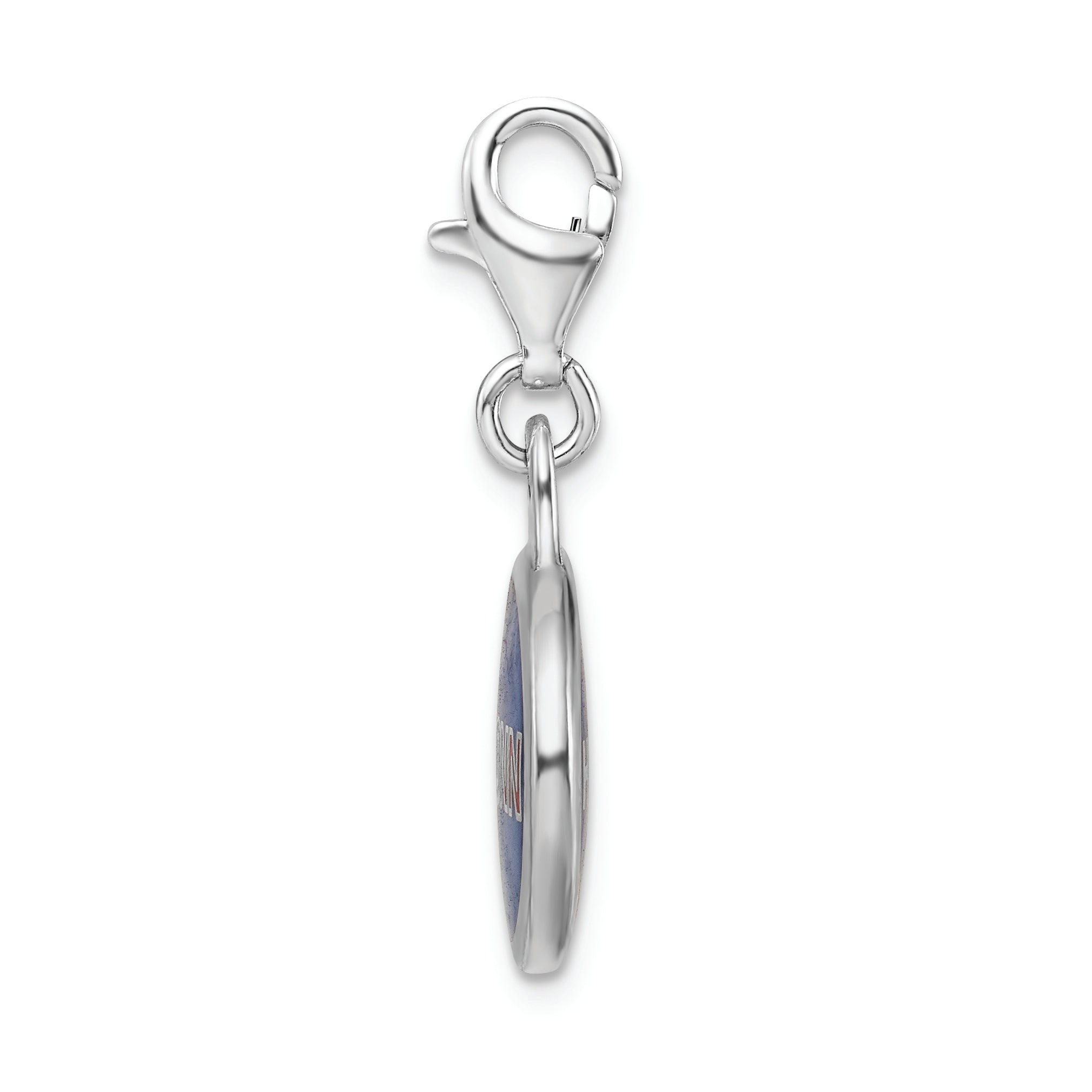 Sterling Silver Enamel UConn Charm with Lobster Clasp Secondary image