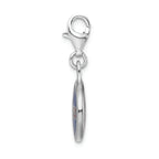 Sterling Silver Enamel UConn Charm with Lobster Clasp