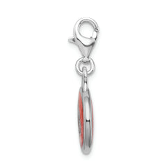 Sterling Silver University of Louisville Enamel Charm with Lobster Clasp