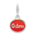 Sterling Silver University of Florida Enamel Charm with Lobster Clasp