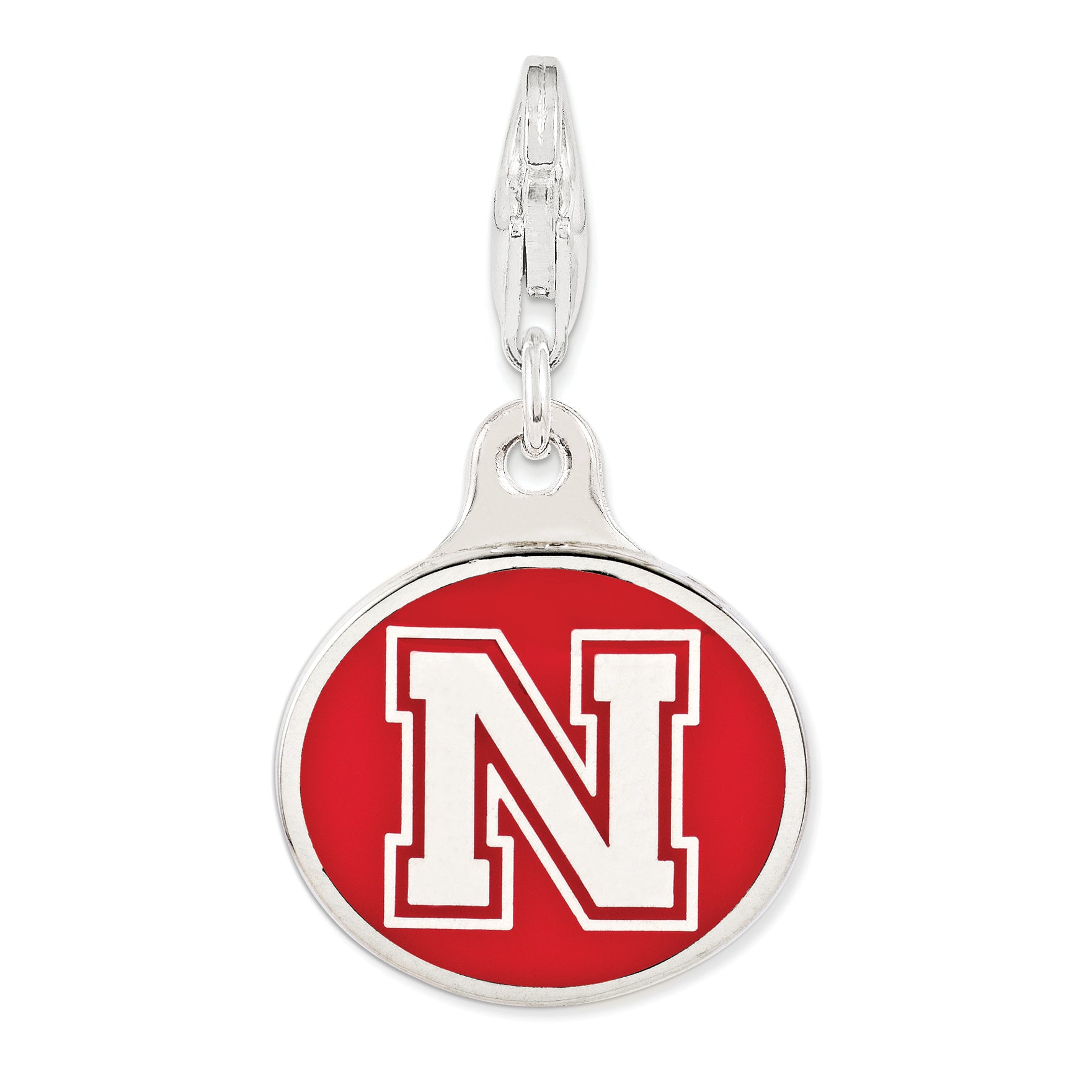 Sophia Jewelers Sterling Silver Nebraska Charm with Enamel Accent Secondary image