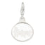 Amore La Vita Sterling Silver Rhodium-plated Polished Enameled University of Nebraska Charm with Fancy Lobster Clasp