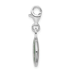 Sterling Silver Ohio University Enamel Charm with Lobster Clasp