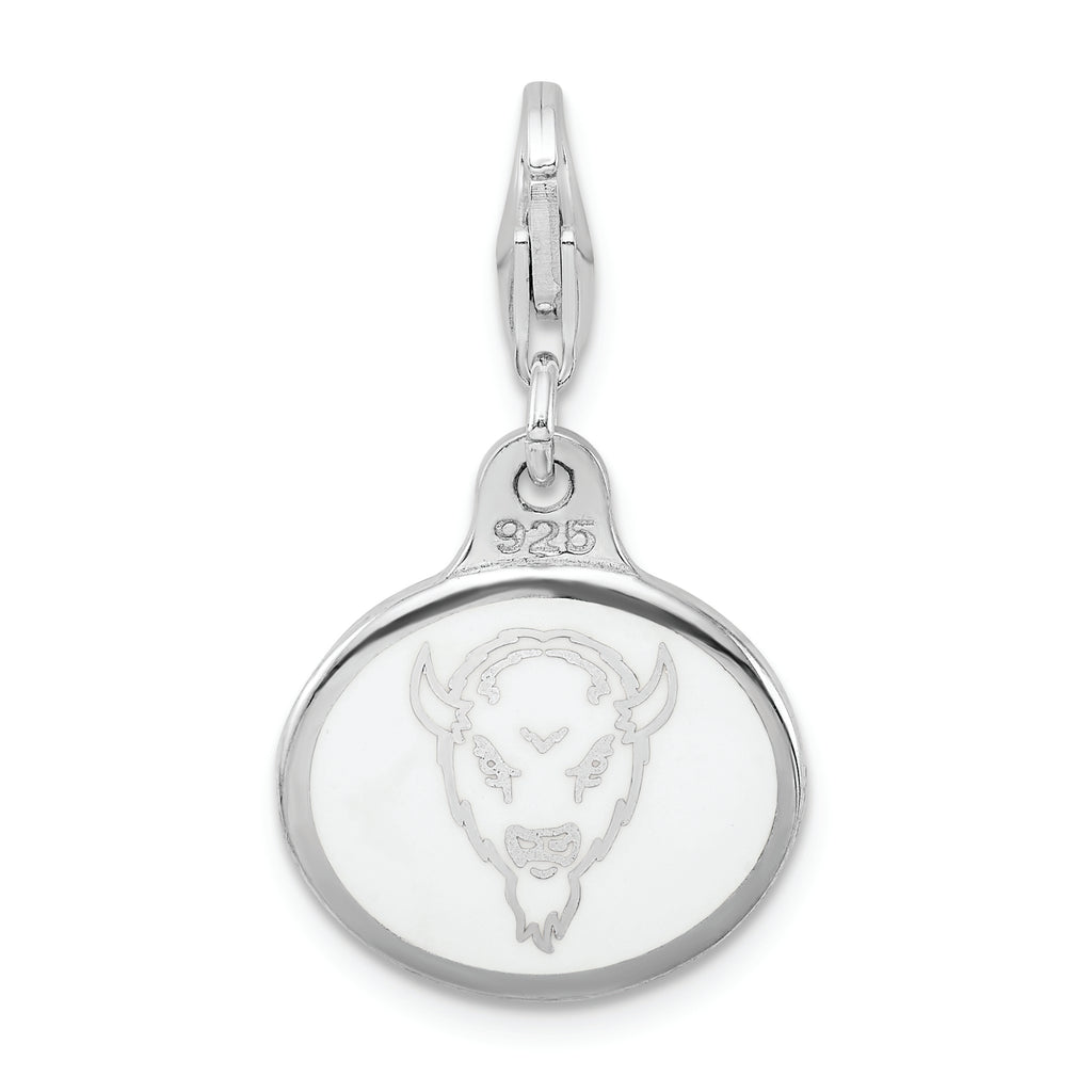 Sterling Silver Enamel Marshall University Charm with Lobster Clasp