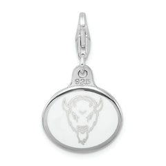 Sterling Silver Enamel Marshall University Charm with Lobster Clasp