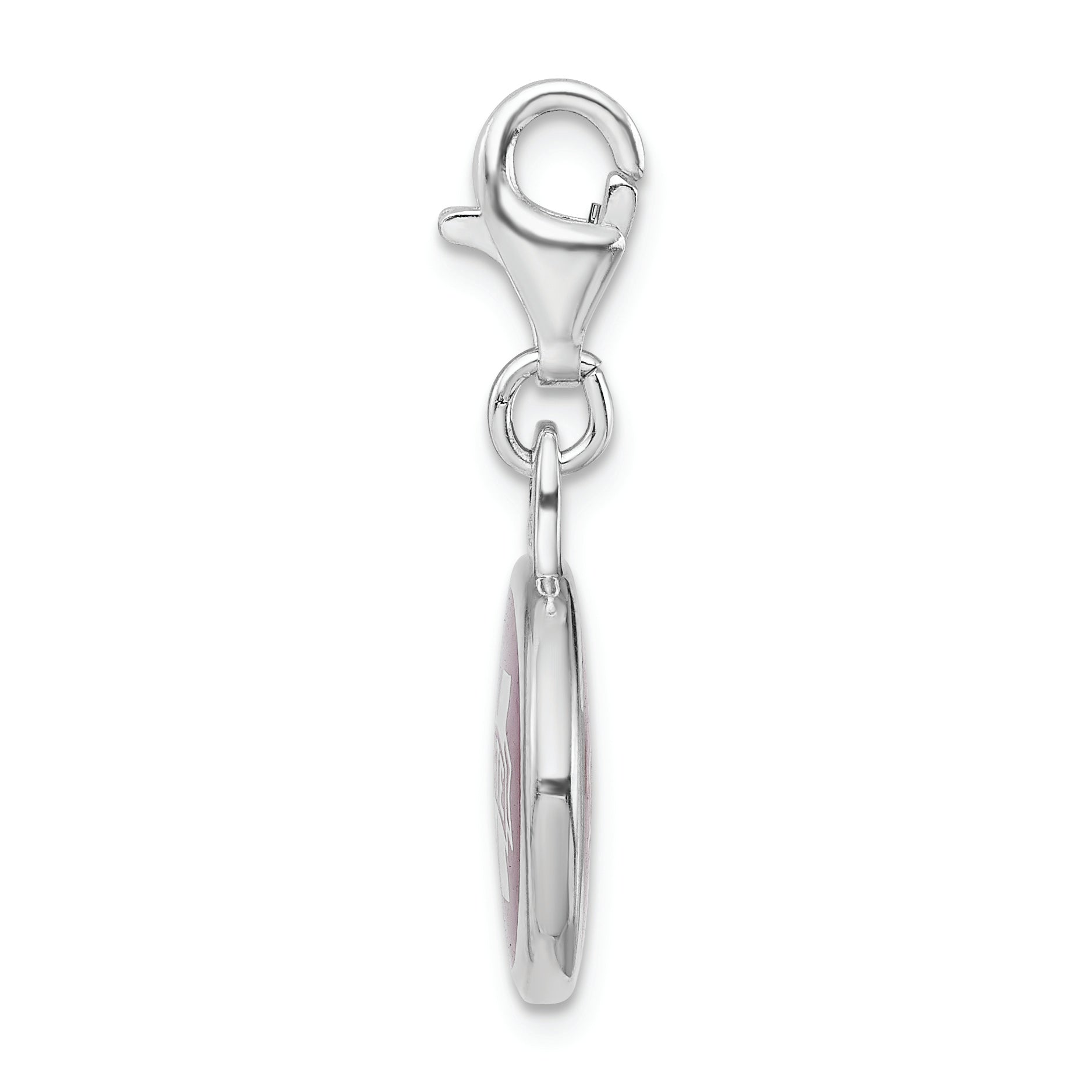Sterling Silver 925 Mississippi State University Enamel Charm with Lobster Clasp