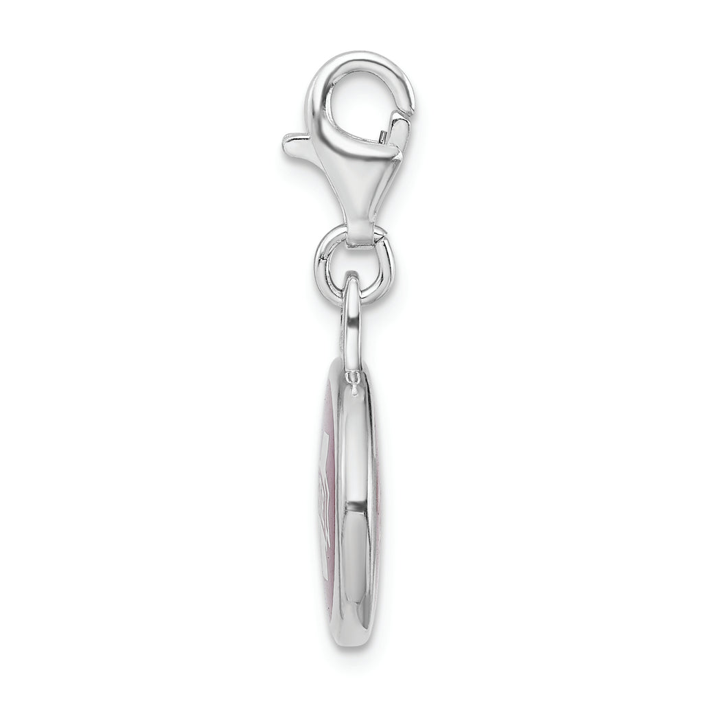 Sterling Silver 925 Mississippi State University Enamel Charm with Lobster Clasp