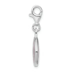 Sterling Silver 925 Mississippi State University Enamel Charm with Lobster Clasp