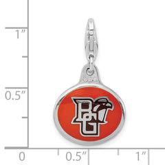 Sterling Silver Enamel Bowling Green Charm with Lobster Clasp