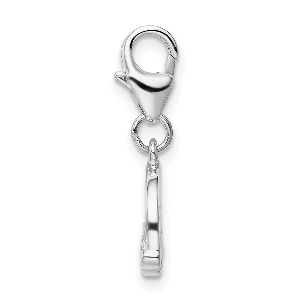 Sophia Jewelers Sterling Silver Rainbow Charm with Rhodium Enamel Finish