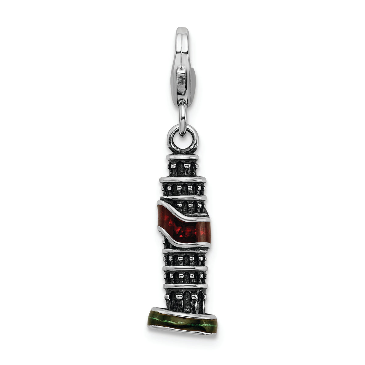 SS RH Enameled Leaning Tower of Pisa Charm