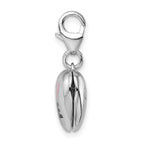Sterling Silver Enameled Heart Locket Charm with Reversible CZ Detail