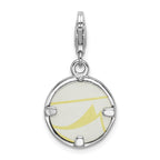 Amore La Vita 925 Sterling Silver Circle Charm with Rhodium Finish