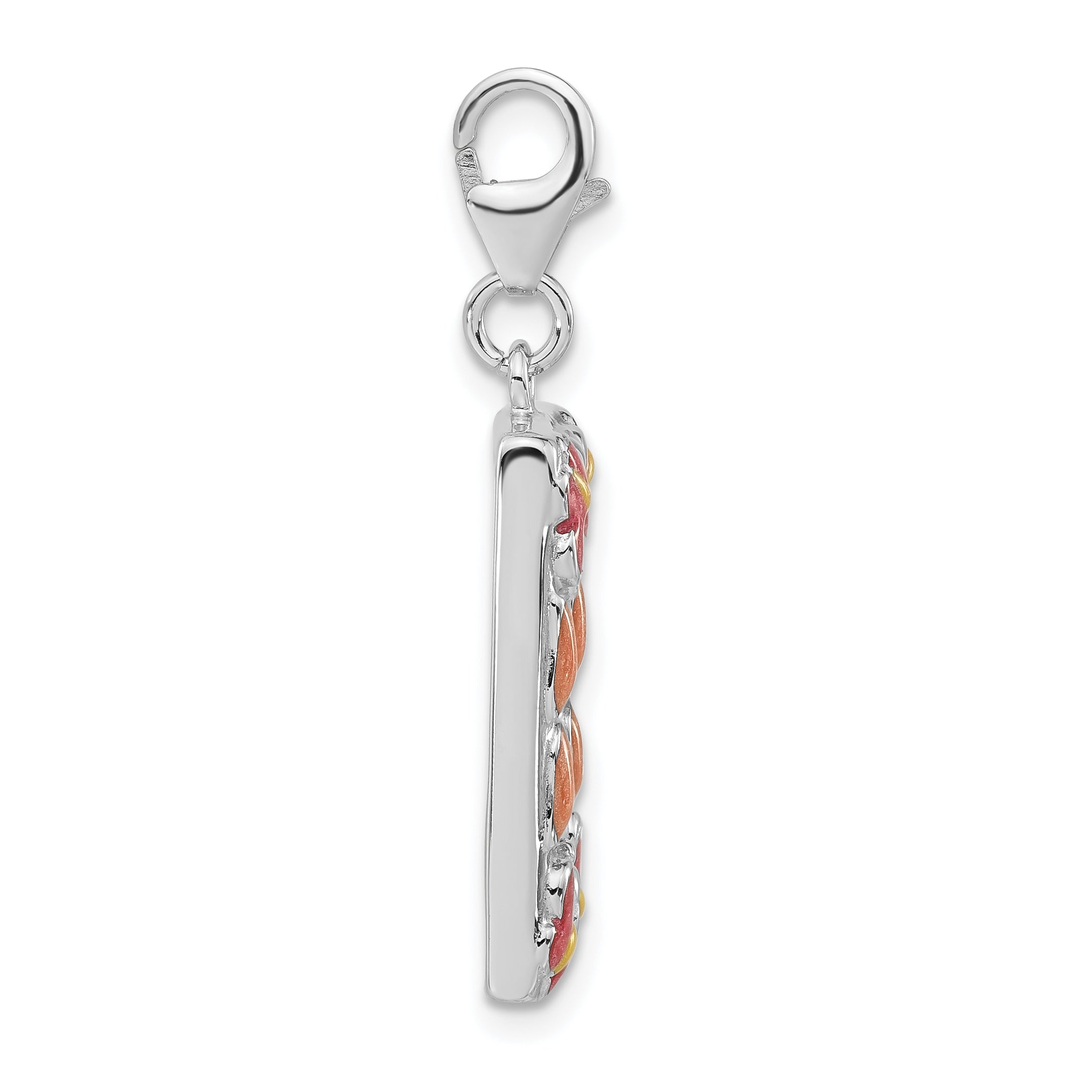 Sophia Jewelers Sterling Silver 925 3D Enameled Photo Frame Charm
