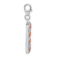 Sophia Jewelers Sterling Silver 925 3D Enameled Photo Frame Charm