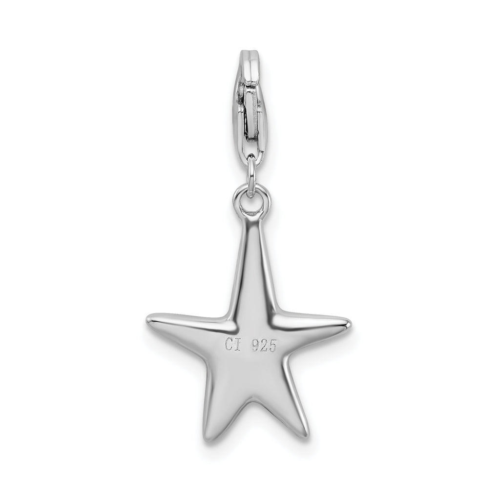Polished Starfish Charm in Sterling Silver