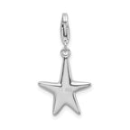 Polished Starfish Charm in Sterling Silver