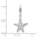 Polished Starfish Charm in Sterling Silver