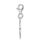 Amore La Vita Sterling Silver Rhodium-plated Polished Saint Christopher Medal Charm with Fancy Lobster Clasp