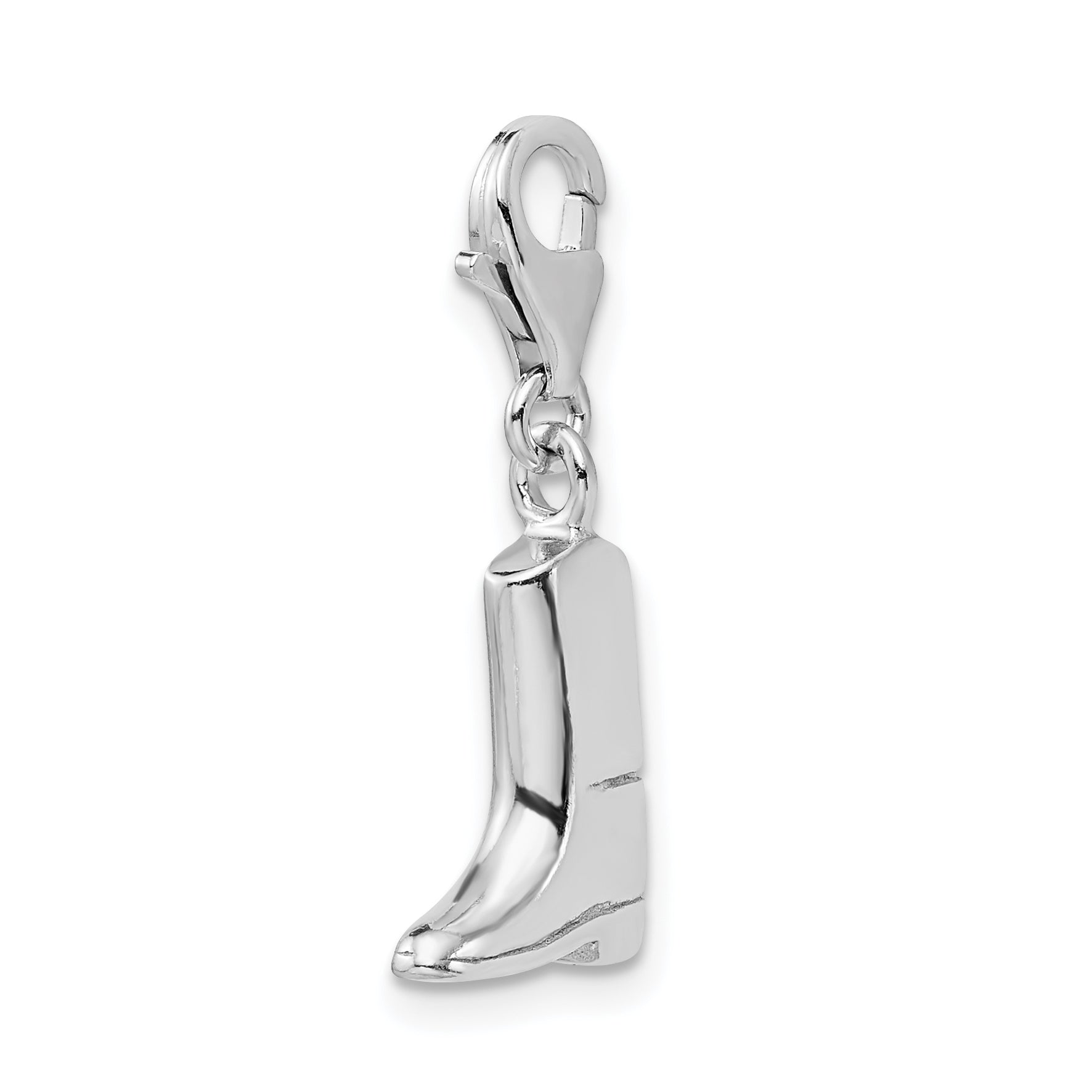 SS RH Click-on Polished Boot Charm Main image
