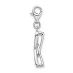 Amore La Vita Sterling Silver Rhodium-plated Polished3-D  Enameled Sunglass Charm with Fancy Lobster Clasp