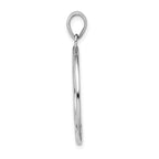 Amore La Vita Sterling Silver Rhodium-plated Polished Oval Shaped Charm Carrier Pendant