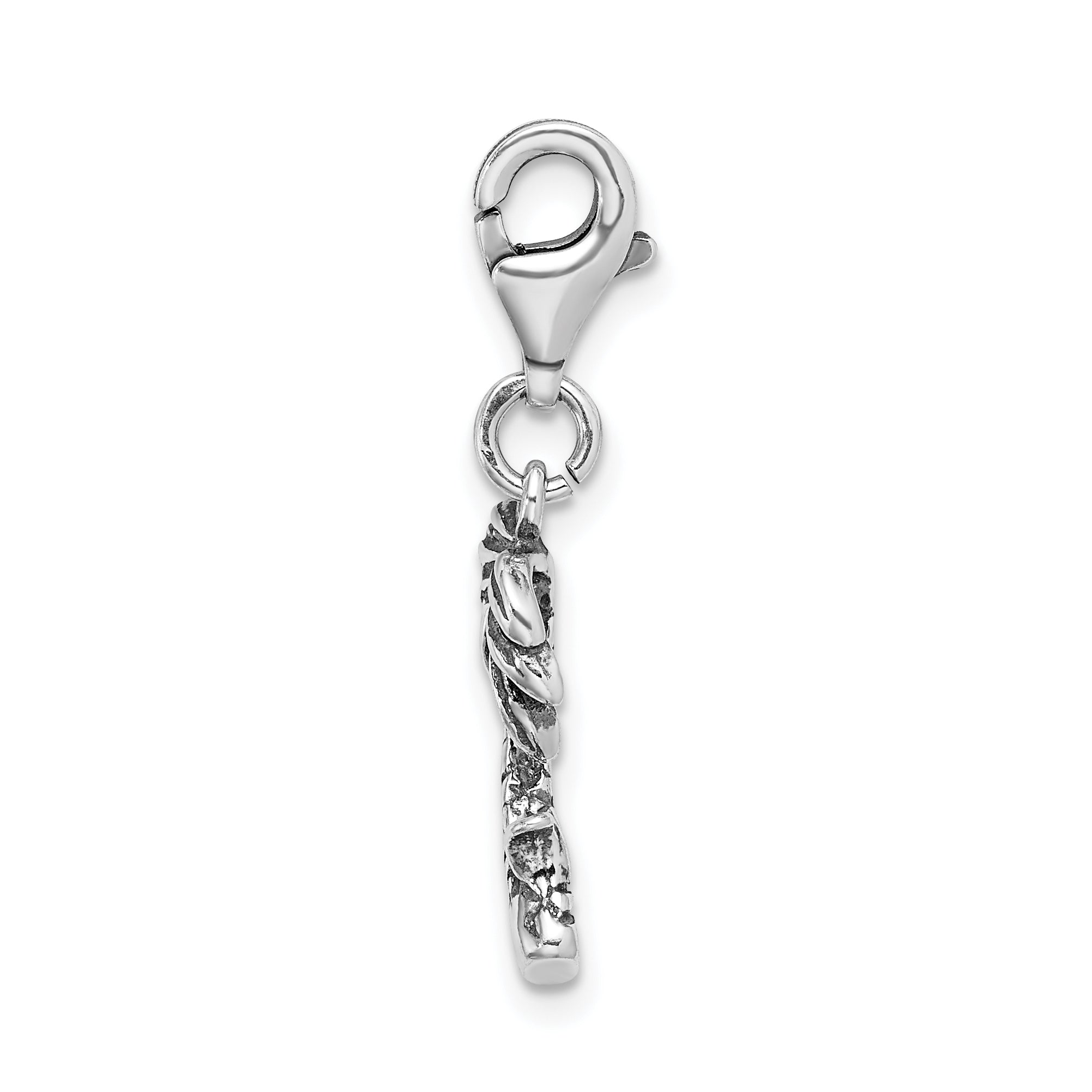 Antiqued Palm Tree Charm in Sterling Silver Secondary image