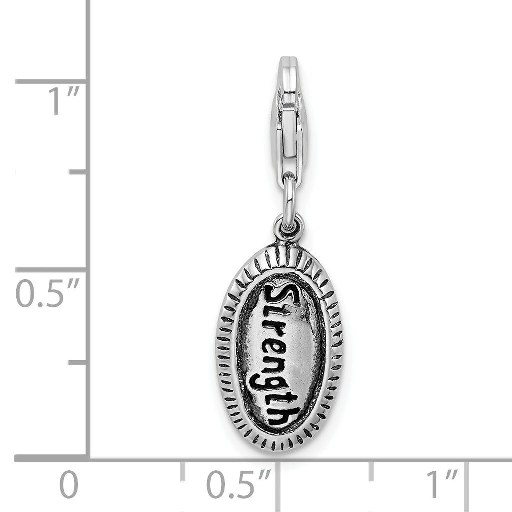 Strength Charm in Sterling Silver