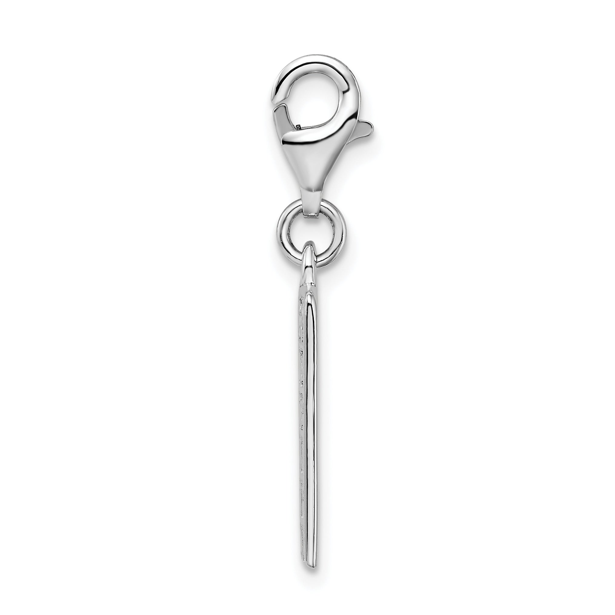 Amore La Vita Sterling Silver Rhodium-plated Polished Bingo Card Charm with Fancy Lobster Clasp Secondary image