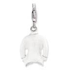 SS RH 3-D Enameled Collared Shirt and Tie With Lobster Clasp Charm