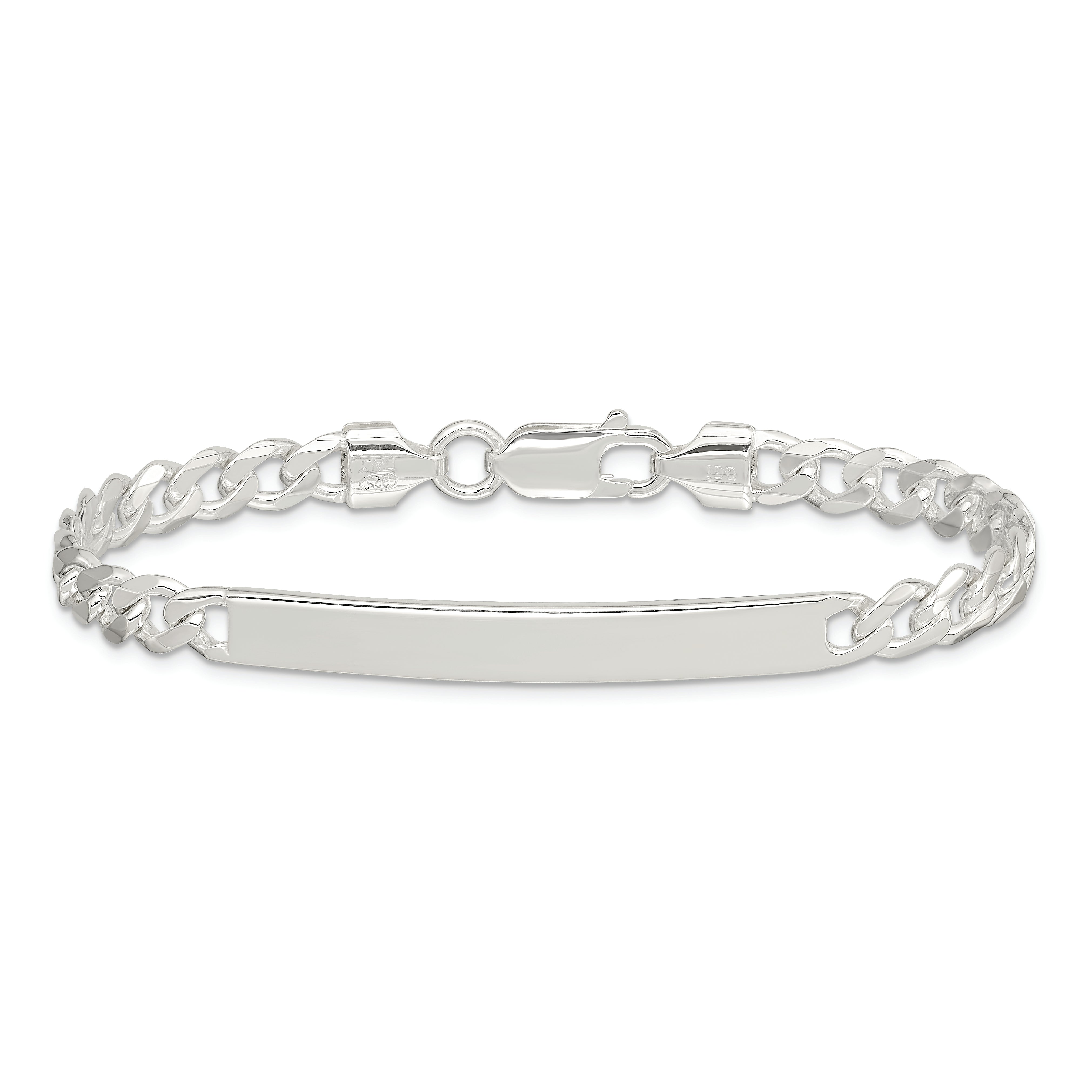 Sterling Silver Curb ID Bracelet