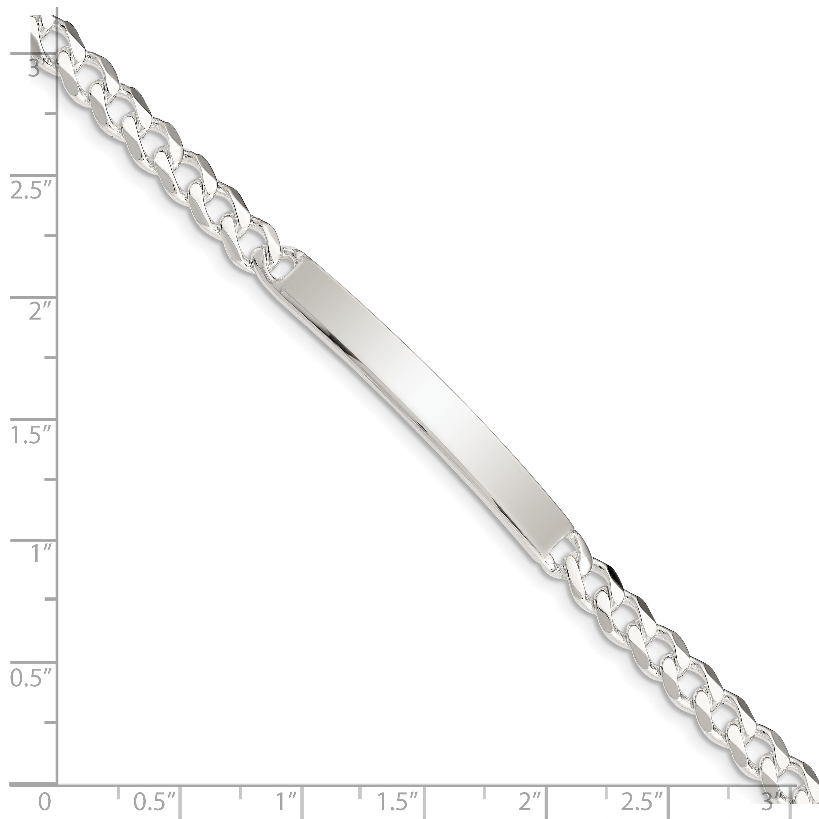 Sterling Silver Curb ID Bracelet Secondary image