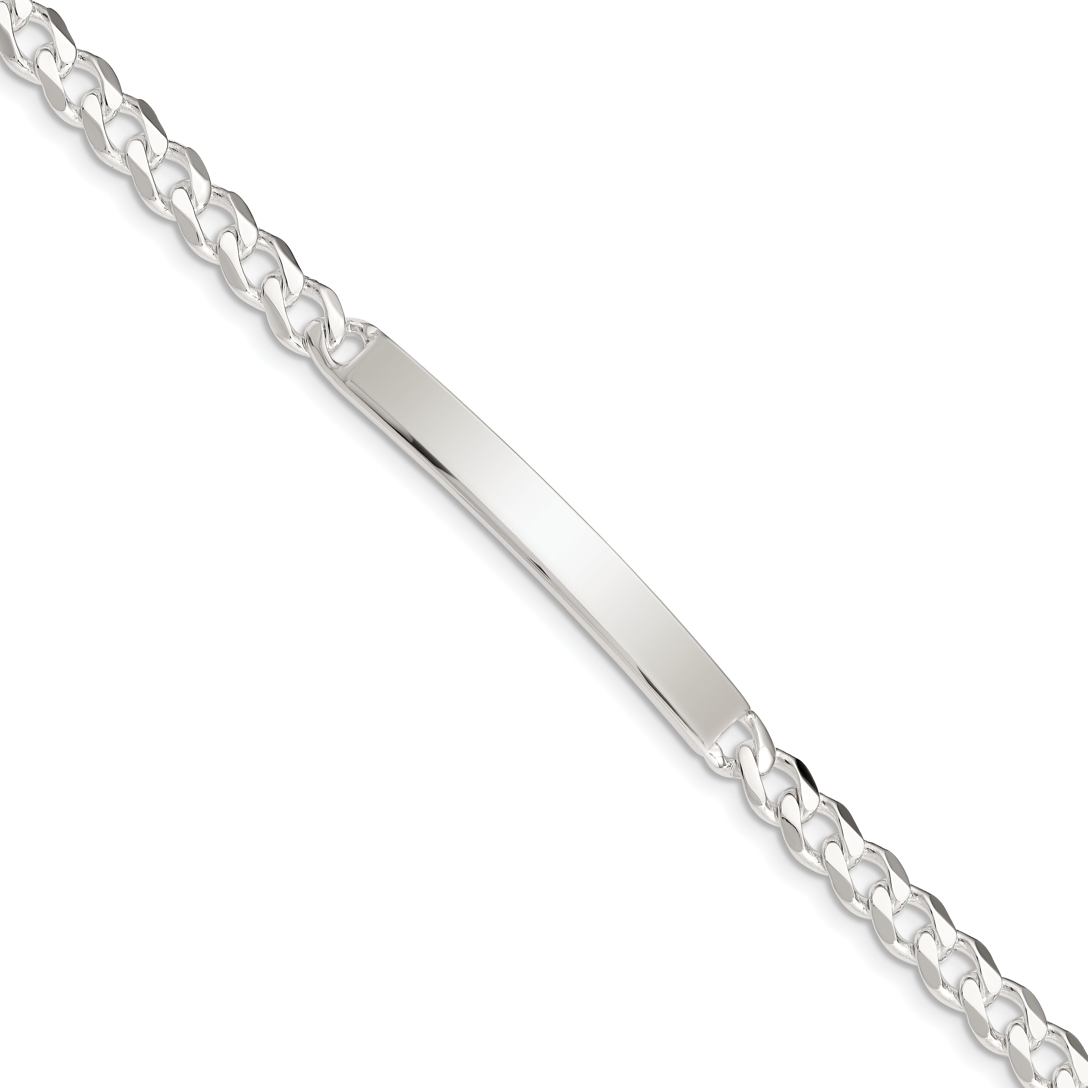 Sterling Silver Curb ID Bracelet Main image