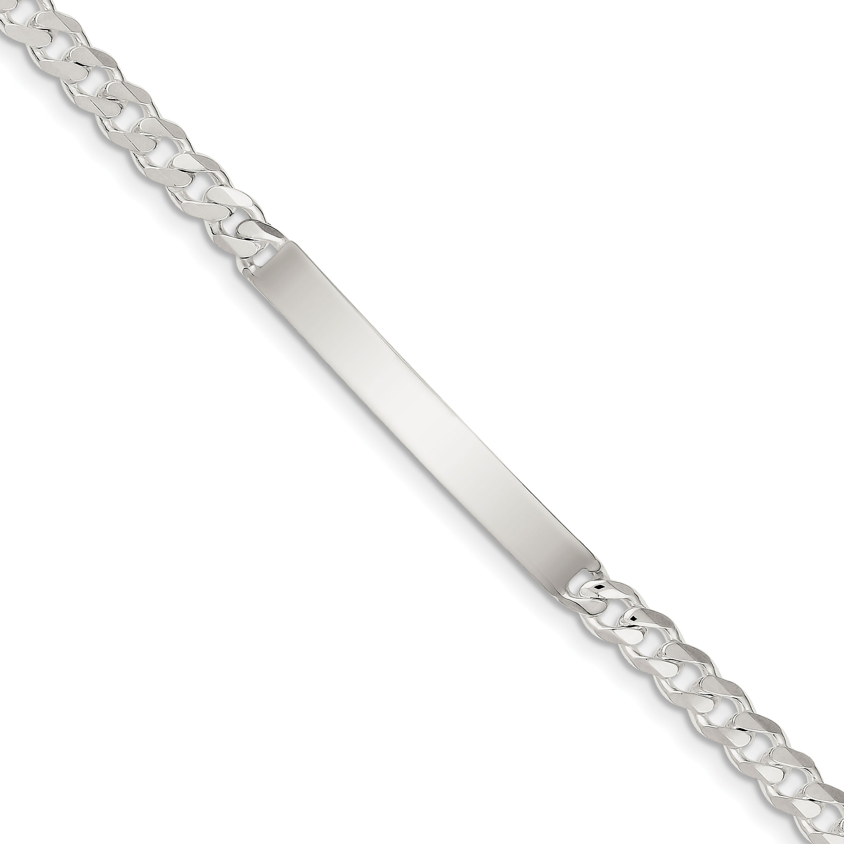 Sterling Silver Curb ID Bracelet Main image