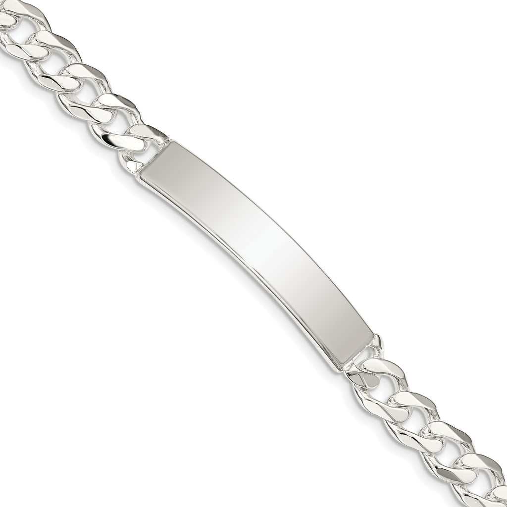 Sterling Silver Curb Link ID Bracelet