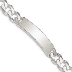 Sterling Silver Curb Link ID Bracelet