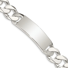 Sterling Silver Curb Link ID Bracelet