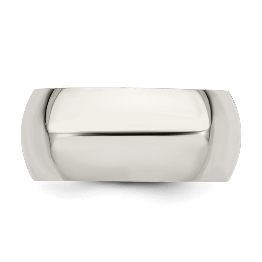 Comfort-Fit Wedding Band in Sterling Silver, 9mm